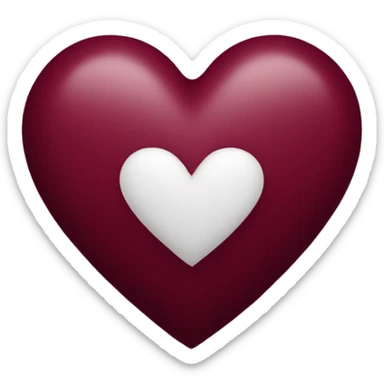 Burgundy heart  sticker