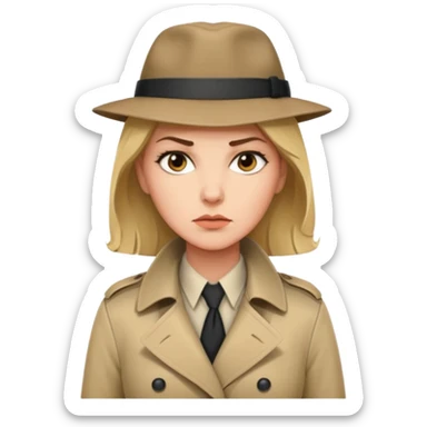 female detective sticker