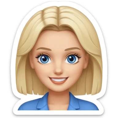 Perrie Edwards blue eyes, blonde hair sticker