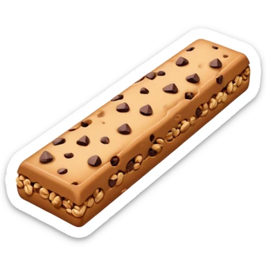 granola bar with chocolate chips, simple, clear sticker