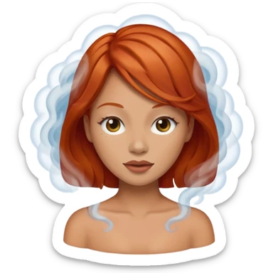 Redhead steaming sticker
