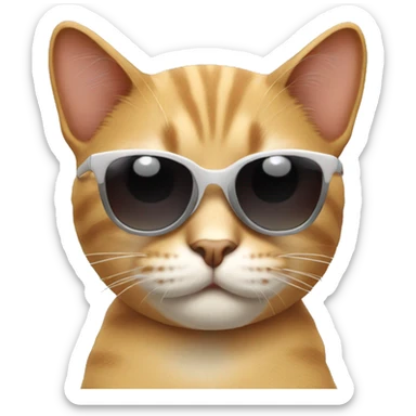 Cat with sunglasses sticker