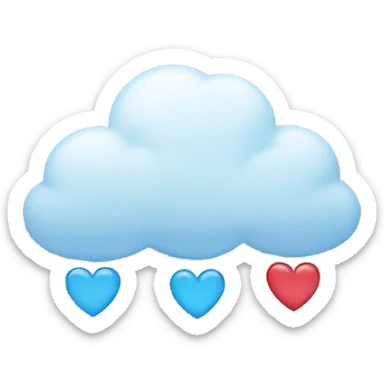 Raincloud with hearts sticker