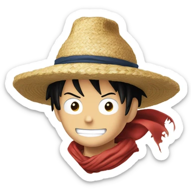 Luffy capecapello di paglia sticker