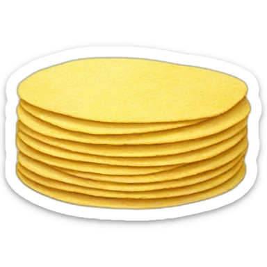 Stack of corn tortillas sticker