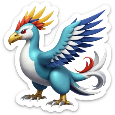 Ho-oh-Silvally-Gabite-Dialga-Latios-Nargacuga-fusion sticker