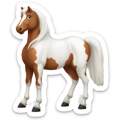 Rotes Pferd mit einer weißen länglichen schmalen blesse  sticker