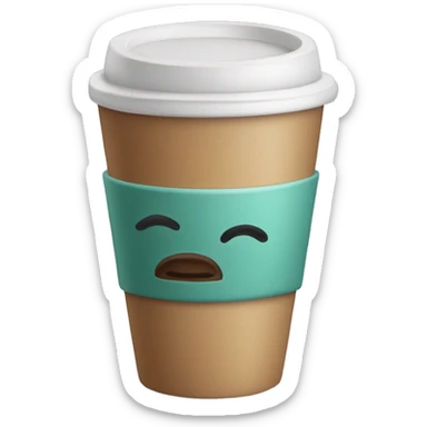 coffee cup to go sticker