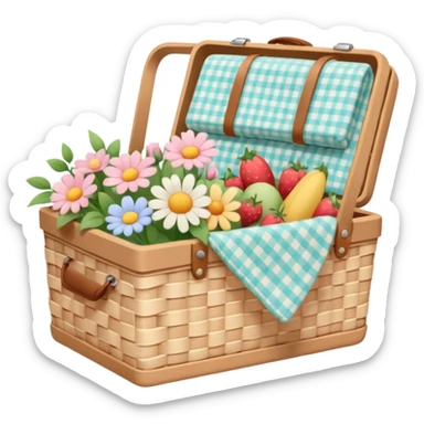 Cute cute Cottagecore picnic basket sticker
