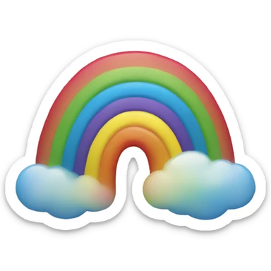 Rainbow colorful sticker