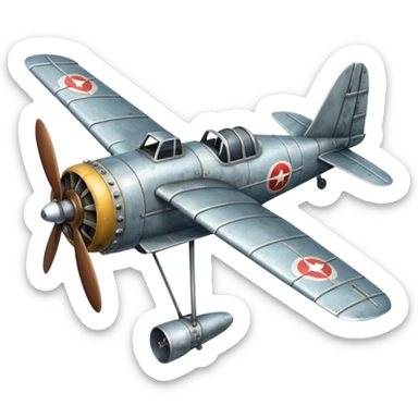avion antiguo sticker