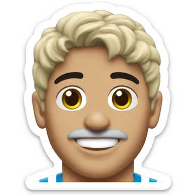 maradona argentina young smile sticker