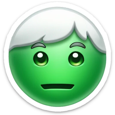 shiny green button sticker