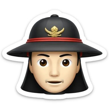 samurai hat sticker