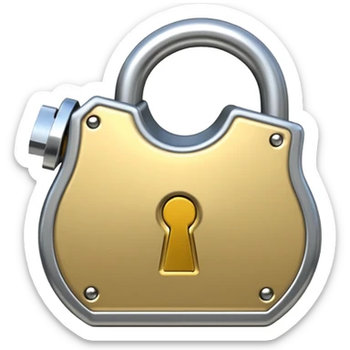 open padlock sticker