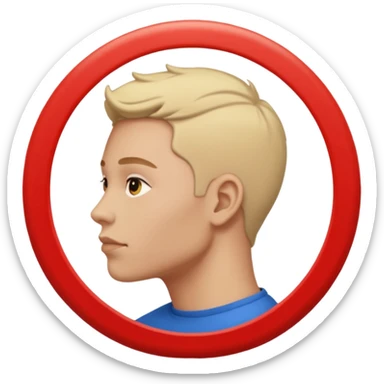 un personnage a partir du buste dans un rond en mode photo de profil sticker