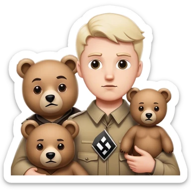 Two bears and a neo nazi sticker