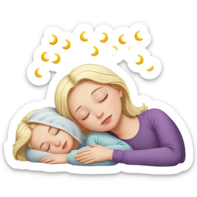 A blonde girl sleeping but make it look good sticker