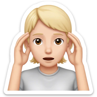 Covering ears because of noise  sticker