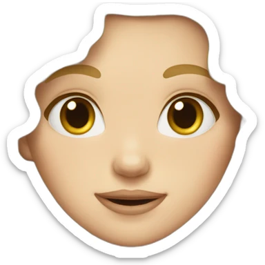 White girl with blond, curly hair and slight tooth gap sticker