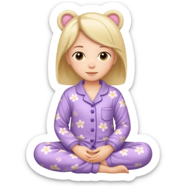 cute and cozy pijama sticker