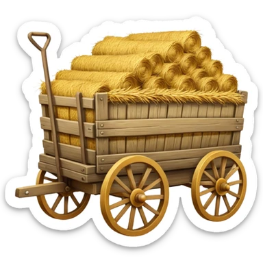 hay cart sticker