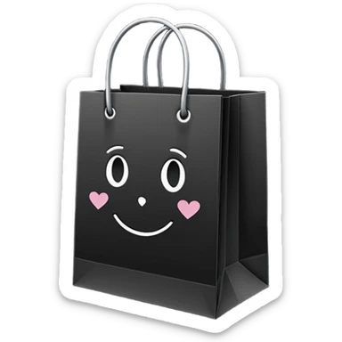 shopping bag black sticker