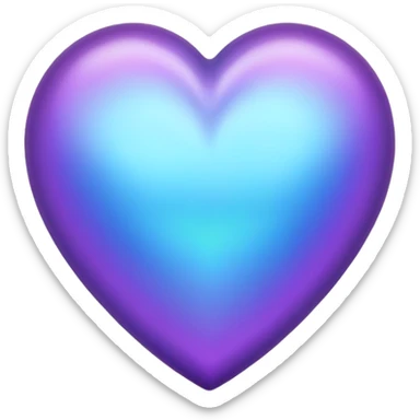 Blue-purple heart sticker