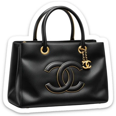Realistic Chanel shopping bag sticker