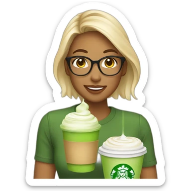 matcha latte blogger sticker