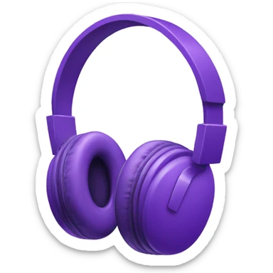 purple headphones sticker