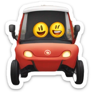 Buggies in front of the mall. sticker