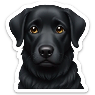 black dog sticker