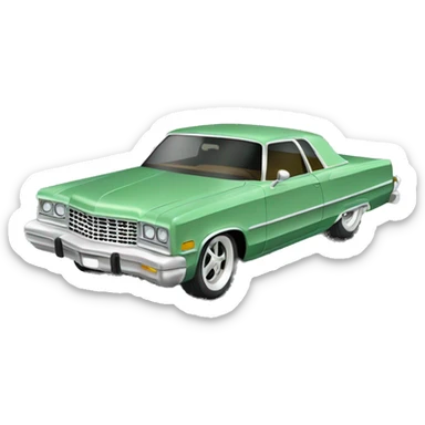 sage green lowrider car  sticker