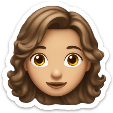 Fille au cheveux brune chatin fonceé sticker