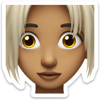 Long eyelashes looking innocent sticker