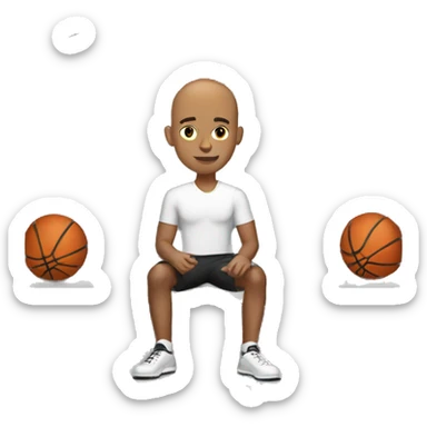 Bald guy sitting in locker room  sticker