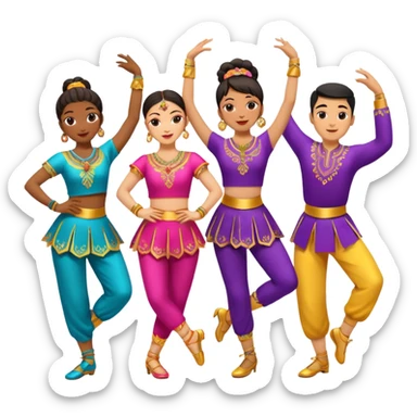 dancer sfrom different backgrounds  sticker