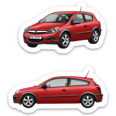 Opel - astra - H - rojo sticker