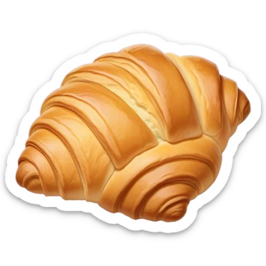 There's a croissant on a purple napkin. sticker