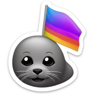 seal with lesbian flag sticker
