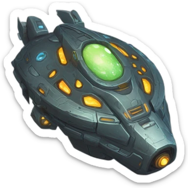 alien corrupted spaceship futuristic roguelike rpg style inspired by hearthstone sticker