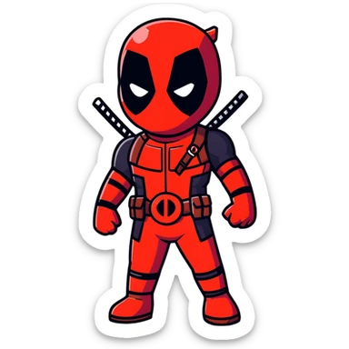 deadpool superhero sticker