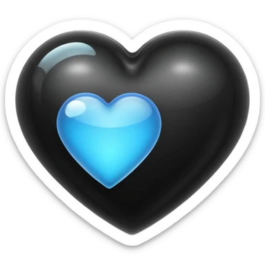 Create an emoji featuring a black heart 🖤 inside a thought bubble 💭 sticker