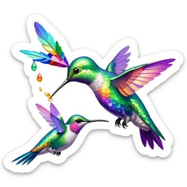 Hummingbird Drinking Nectar sticker