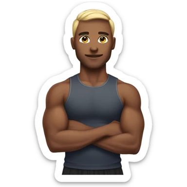 gym trainer with bow sticker