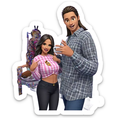 casual moment between friends sticker