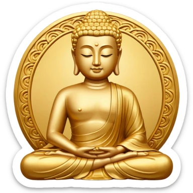 Golden Buddha sticker