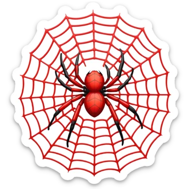 simple Red web, no spider just the web sticker