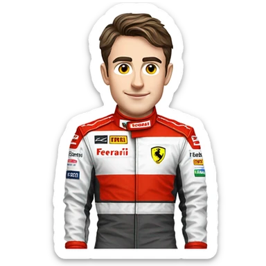 Ferrari car driver Charles Leclerc red  sticker